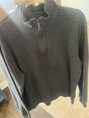 Van Heusen Dark Charcoal Half-Zip Sweater